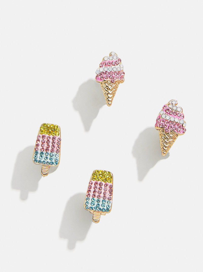 BaubleBar I Scream, You Scream Kids' Earring Set - One set of ice cream earrings, one set of popsicle earrings