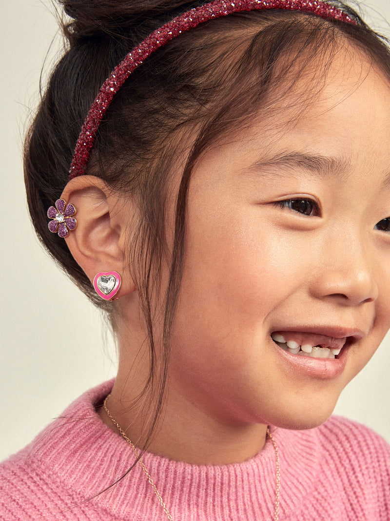 BaubleBar Sweetheart Kids' Earring Set - Pink - 
    Three pairs of kids' heart earrings
  
