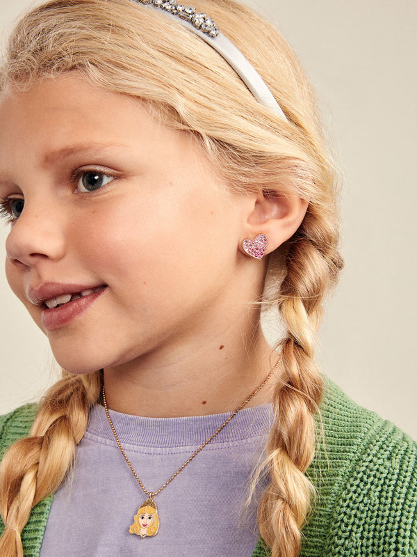 Sweetheart Kids' Earring Set - Pink