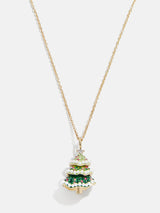 BaubleBar Deck the Halls Kids' Necklace - Kids' Christmas Tree - Magnetic Christmas tree kids' necklace
