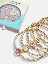 BaubleBar Sweet Treats Kids' Pisa Bracelet Set - Sweet Treats - Five gold beaded stretch bracelets