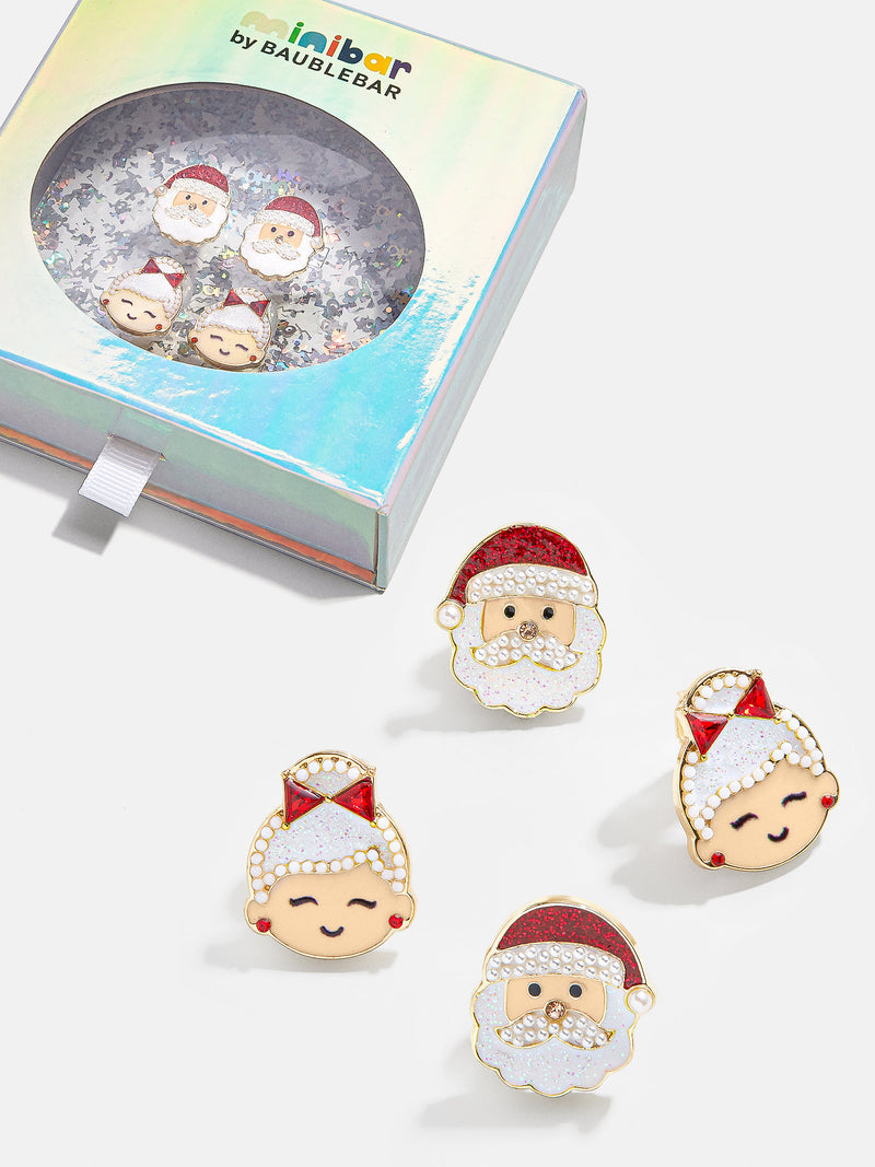 BaubleBar Shade 1 - 
    One set of Santa Claus earrings, one set of Mrs. Claus earrings
  
