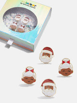 BaubleBar Shade 2 - One set of Santa Claus earrings, one set of Mrs. Claus earrings