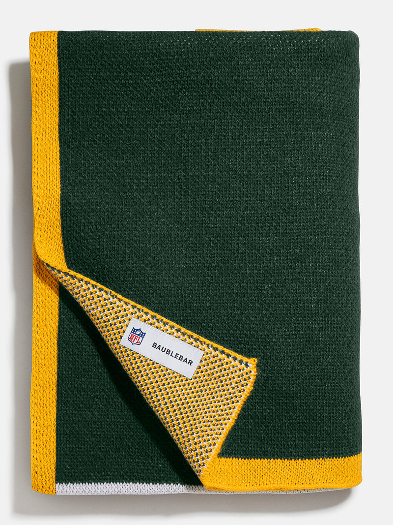 BaubleBar Green Bay Packers NFL Custom Blanket: Checkerboard Print - Green Bay Packers - Custom, machine washable blanket