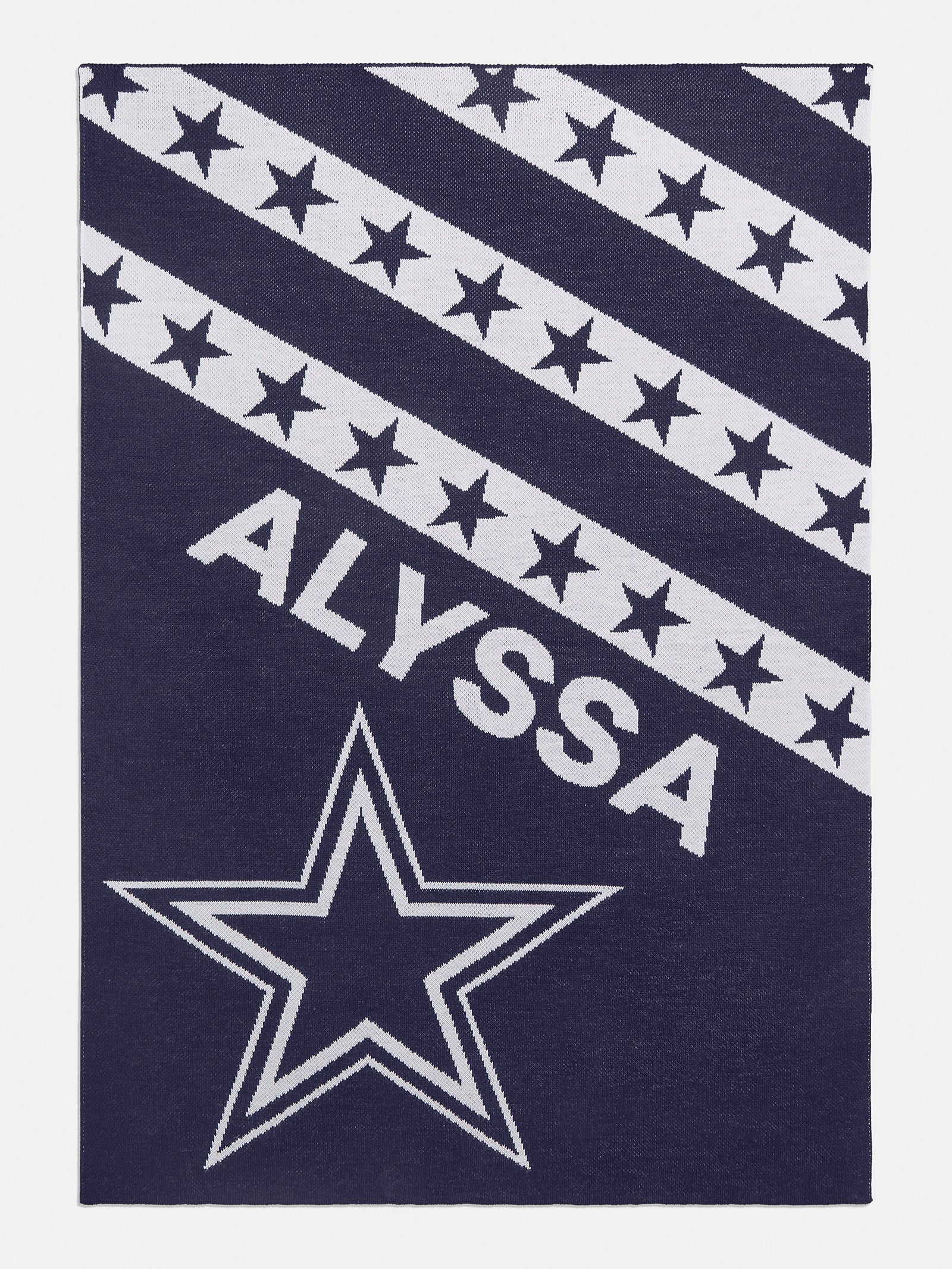 Dallas Cowboys NFL Custom Blanket Diagonal Star Print Dallas Cowboy