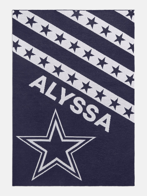 Dallas Cowboys NFL Custom Blanket: Diagonal Star Print - Dallas Cowboys