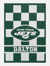 BaubleBar New York Jets NFL Custom Blanket: Checkerboard Print - New York Jets - 
    Custom, machine washable blanket
  
