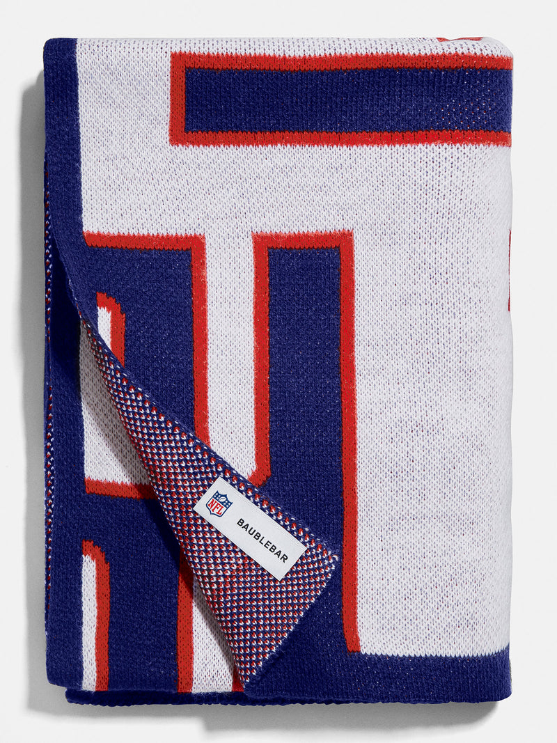 BaubleBar New York Giants NFL Custom Blankets: White All Over Print - New York Giants - Cyber Monday Ends Tonight: Enjoy 20% Off​