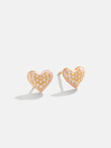 BaubleBar Child at Heart 18K Gold Kids' Earrings - Light Pink - 18K Gold Plated Sterling Silver