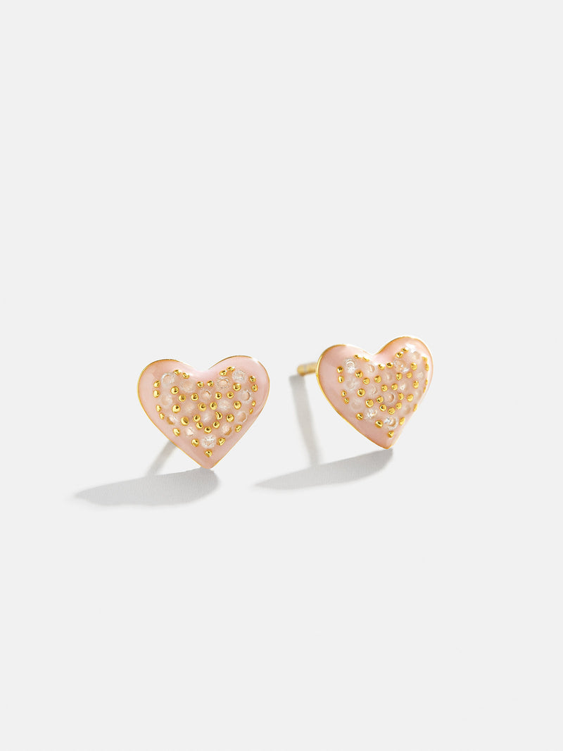 BaubleBar Child at Heart 18K Gold Kids' Earrings - Light Pink - 18K Gold Plated Sterling Silver