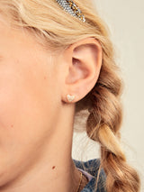 BaubleBar Child at Heart 18K Gold Kids' Earrings - Light Pink - 18K Gold Plated Sterling Silver