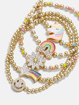 BaubleBar Favorite Things Kids' Pisa Bracelet Set - Favorite Things - Five gold beaded stretch bracelets
