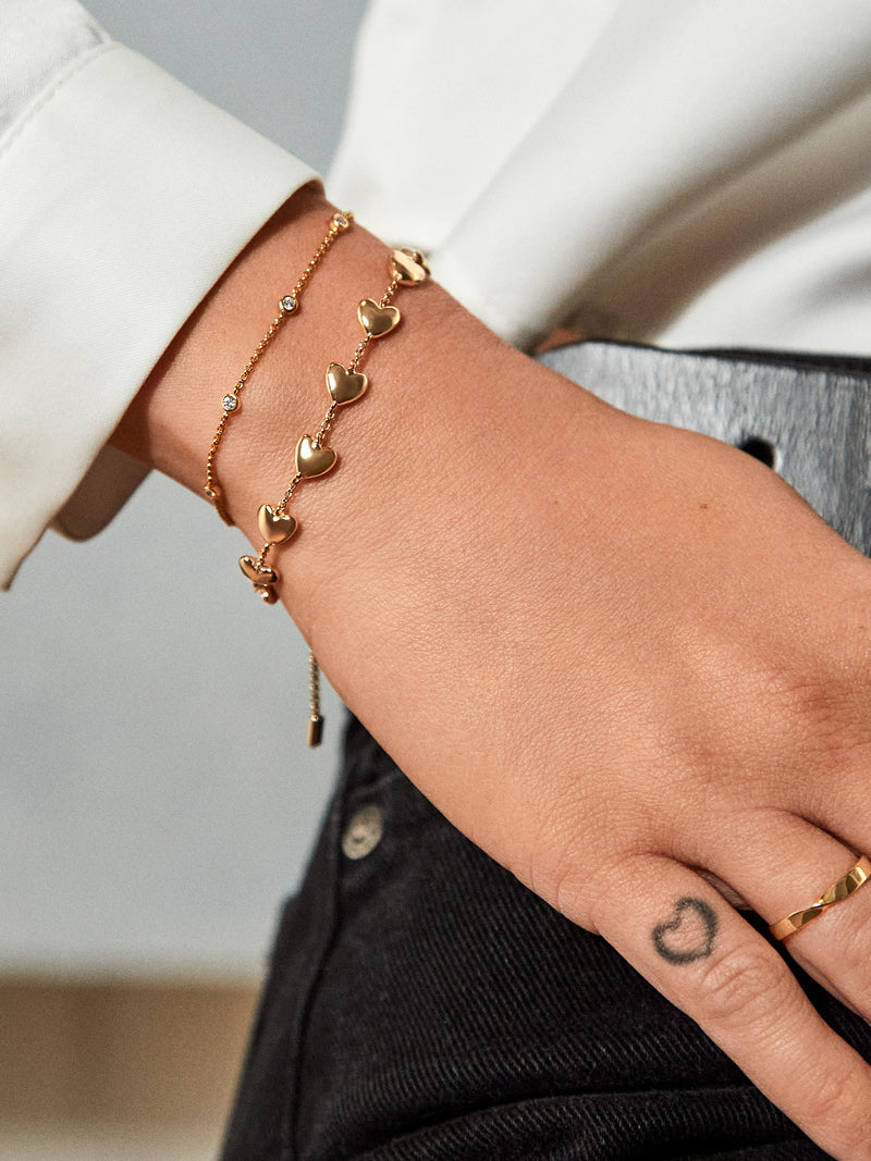 BaubleBar Gold - 
    Heart pull-tie bracelet
  
