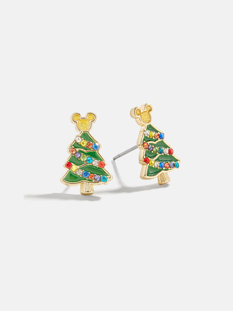 BaubleBar Mickey Mouse Disney Holiday Earrings - Mickey Mouse Christmas Tree Studs - Limited Time: 50% off Select Holiday Styles