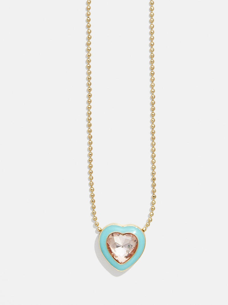 BaubleBar Blue - Kids' heart necklace