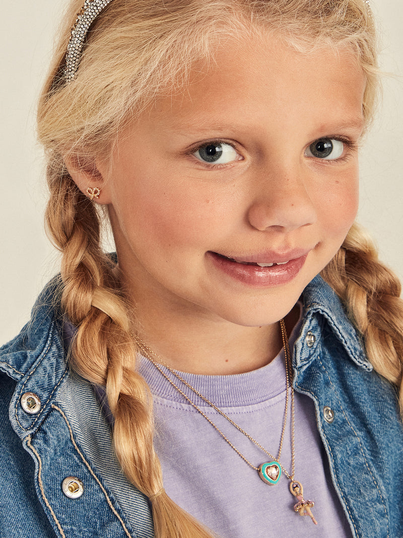 BaubleBar Blue - 
    Kids' heart necklace
  
