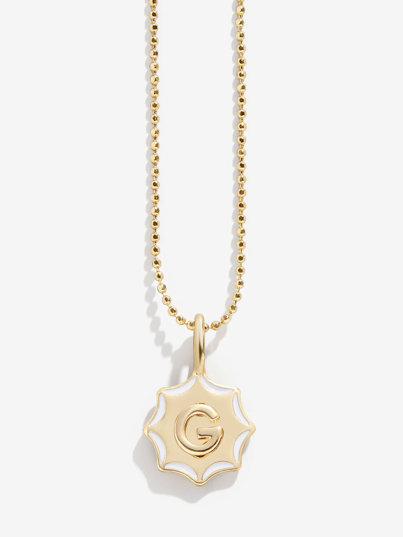 BaubleBar Carolyn Kids' Initial Necklace - Gold - 
    Gold and enamel initial necklace
  
