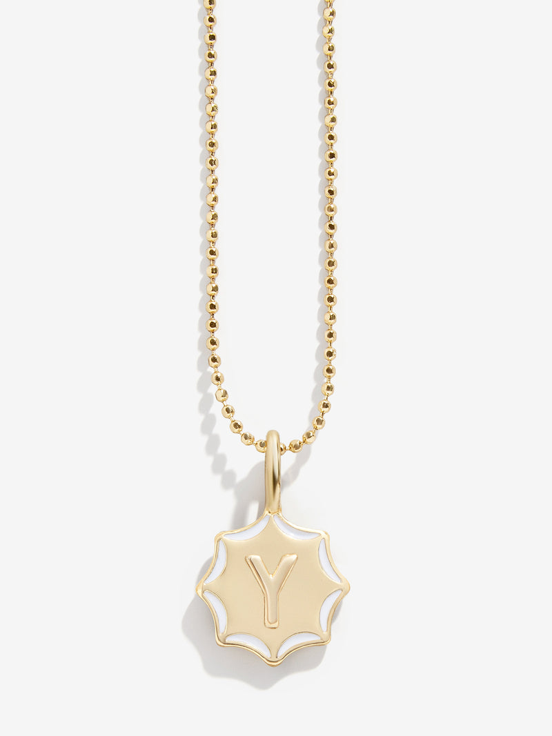 BaubleBar Carolyn Kids' Initial Necklace - Gold - 
    Gold and enamel initial necklace
  
