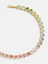 BaubleBar Kali Tennis Bracelet - Multi - 
    Rainbow heart bracelet
  
