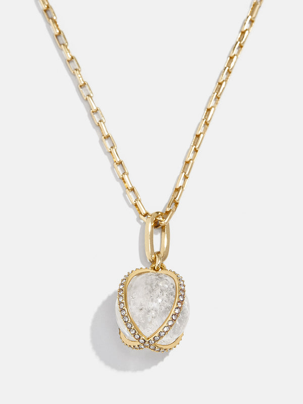 Semi Precious Orb Necklace - White