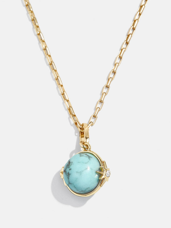 Semi Precious Orb Necklace - Turquoise