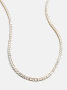Bennett 18K Gold Tennis Necklace - 18K Gold Plated Sterling Silver