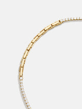 BaubleBar Bennett 18K Gold Adjustable Tennis Necklace - 18K Gold Plated Sterling Silver, Cubic Zirconia stones