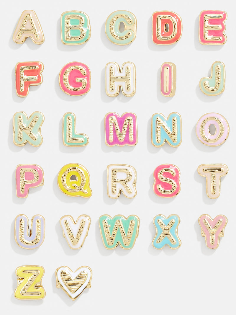 BaubleBar Initial & Heart Kids' Pisa Bracelet Set - Gold - 
    Set of two stretch bracelets
  
