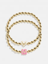 BaubleBar M - 
    Two kids' gold beaded stretch bracelets
  
