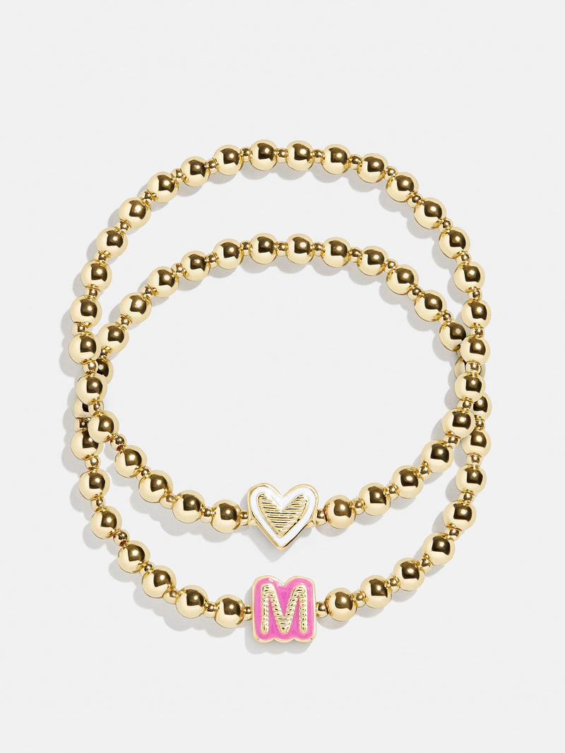 BaubleBar M - 
    Two kids' gold beaded stretch bracelets
  
