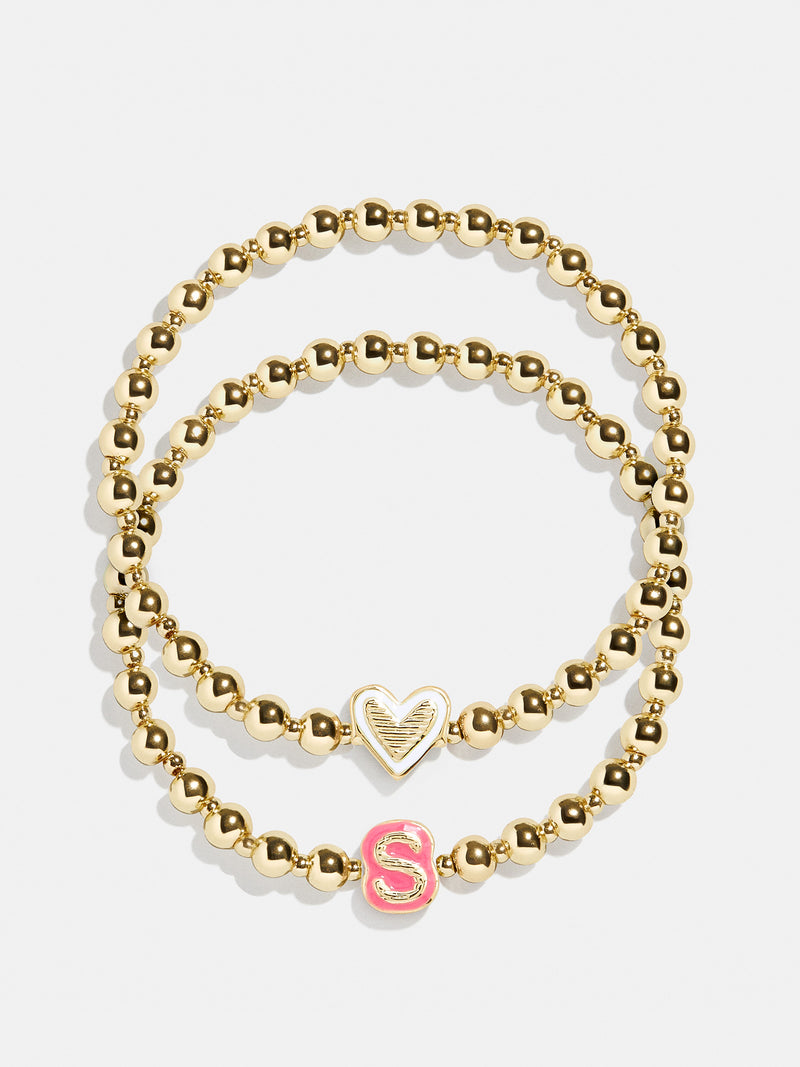 BaubleBar S - 
    Two kids' gold beaded stretch bracelets
  
