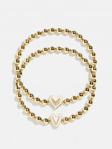 BaubleBar V - 
    Two kids' gold beaded stretch bracelets
  
