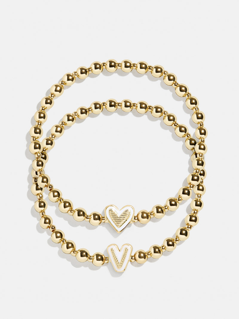 BaubleBar V - 
    Two kids' gold beaded stretch bracelets
  
