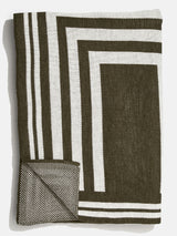 BaubleBar Letter Together Custom Blanket - Natural / Olive - Get Gifting: Enjoy 20% Off​