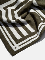 BaubleBar Letter Together Custom Blanket - Natural / Olive - Best selling blankets, immediate ship