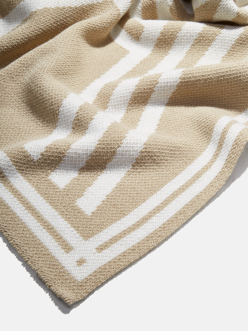 BaubleBar Letter Together Custom Blanket - Natural / Beige - Best selling blankets, immediate ship