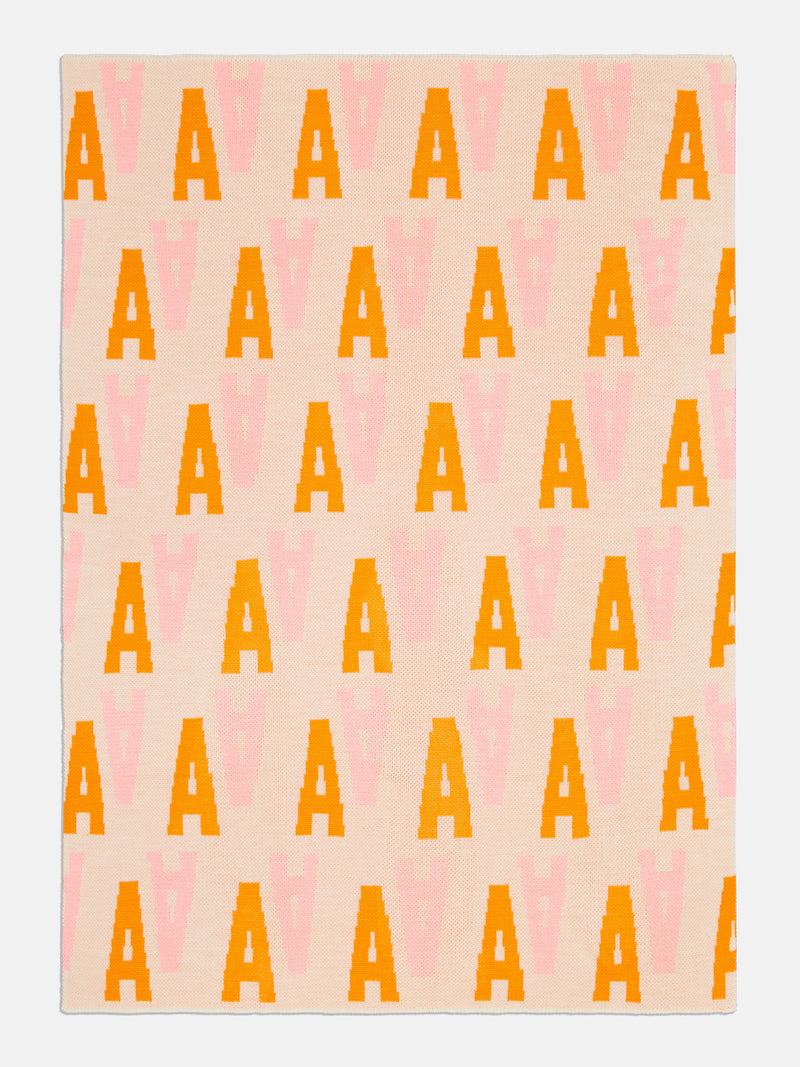 BaubleBar Mirror Image Custom Blanket - Pink/Orange - Best selling blankets, immediate ship
