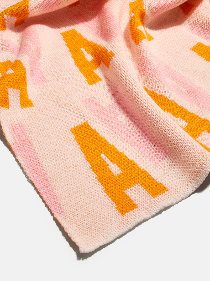 Orange and pink throw blanket cheap