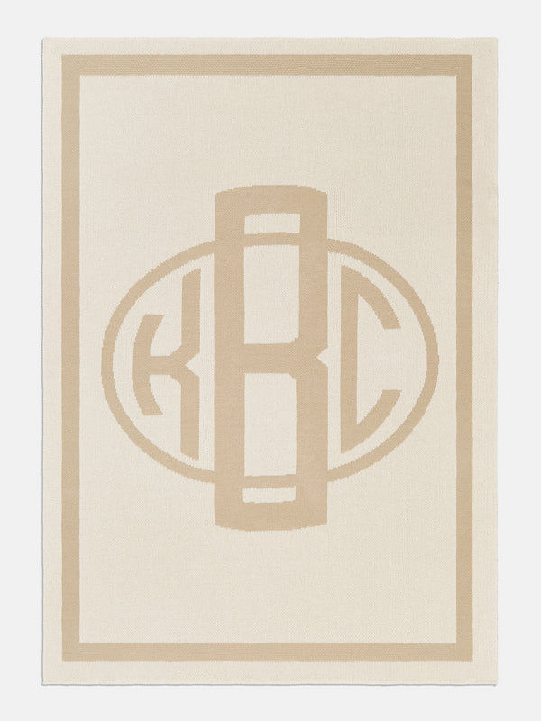 Monogram Custom Blanket - Natural / Beige