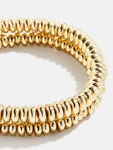 BaubleBar Natalia Bracelet Set - Gold - 
    Two gold beaded stretch bracelets
  
