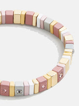 BaubleBar Pink - Enamel beaded stretch bracelet