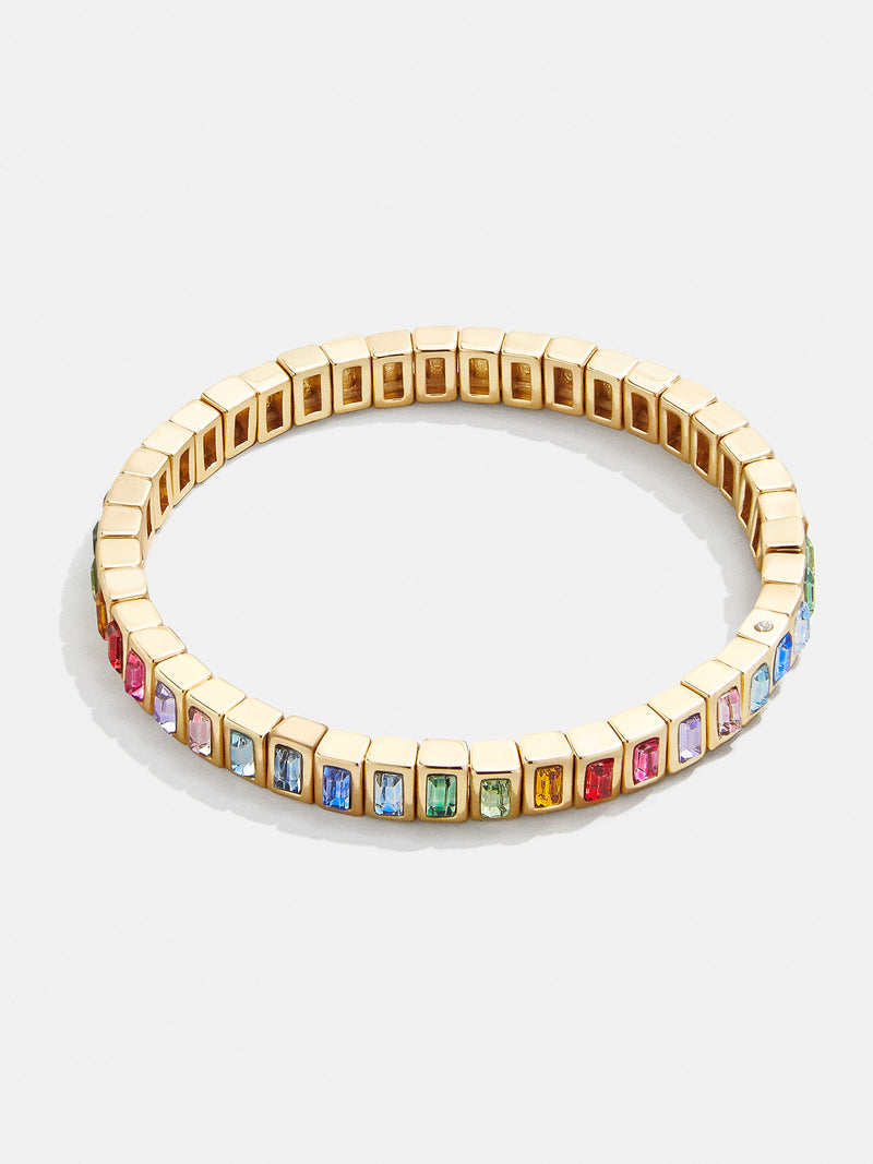 BaubleBar Multi - Gold and crystal beaded stretch bracelet - Also offered in small wrist sizes