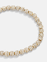 BaubleBar Mary Bracelet - Gold/Pavé - Gold and crystal stretch bracelet - Also offered in small wrist sizes
