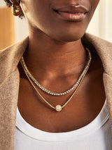 BaubleBar Bennett Tennis Necklace - Gold Plated Brass - 
    Tennis Necklace
  
