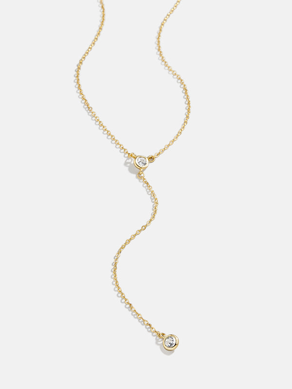 Dulce 18K Gold Necklace - Clear/Gold
