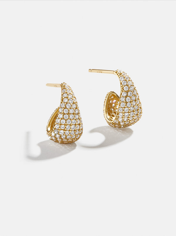 Stella 18K Gold Earrings - Gold/Pavé