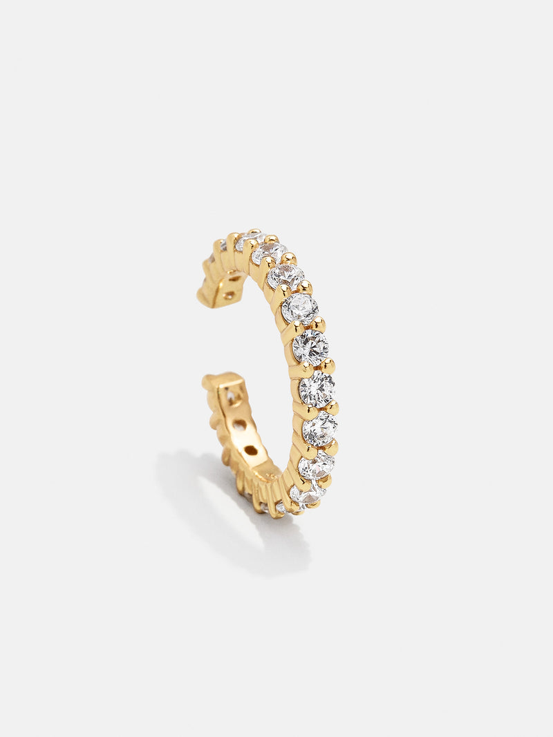 Leidy 18K Gold Ear Cuff - Gold/Pavé