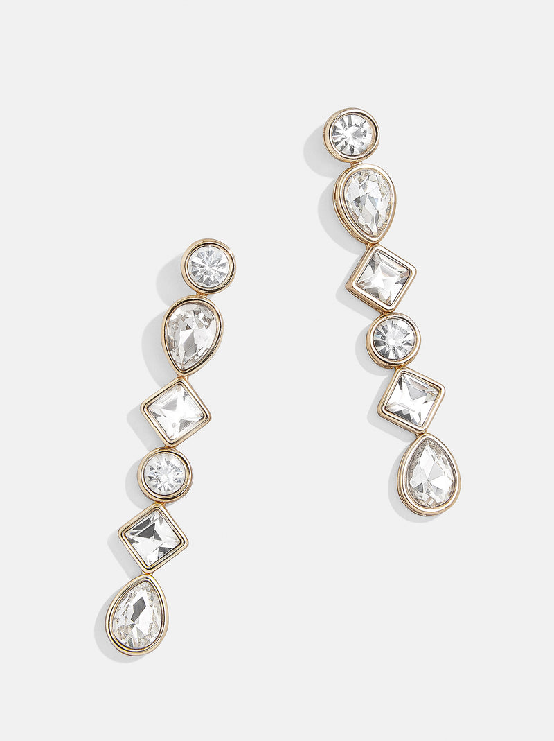 BaubleBar Clear - Mixed stone drop earrings