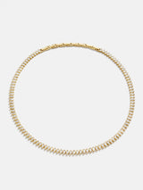 BaubleBar Julia 18K Gold Adjustable Tennis Necklace - Clear/Gold - 
    18K Gold Plated Sterling Silver, Cubic Zirconia stones
  

