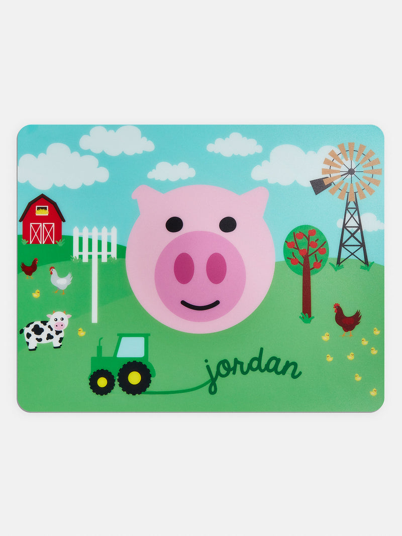 BaubleBar On the Farm Kids' Custom Placemat - Customizable children's placemat